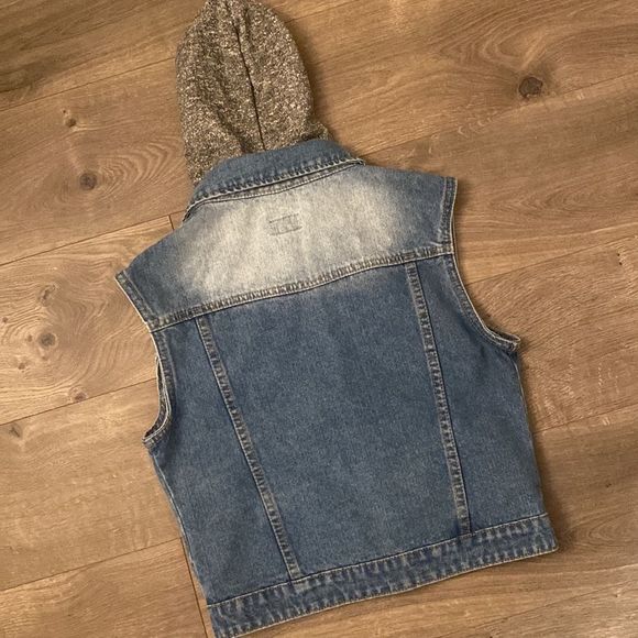 Hooded Denim Jacket/Vest - Picture 6 of 8